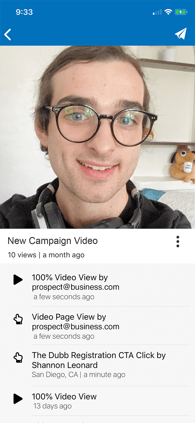Video tracking in real time