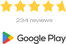Google Play rating, 4.5 stars